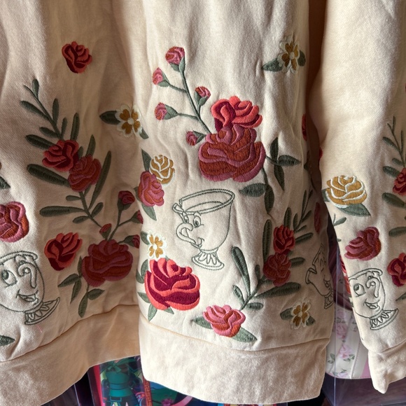 Her Universe Belle Beauty and the Beast Floral Crewneck Sweater Disney Princess - Picture 5 of 9